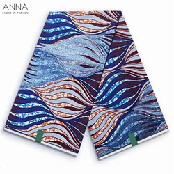 Grand Super 100% Cotton African Wax Fabric High Quality Ankara Wax Print Fabric 6yards Women Fabric For Sewing VLS-43