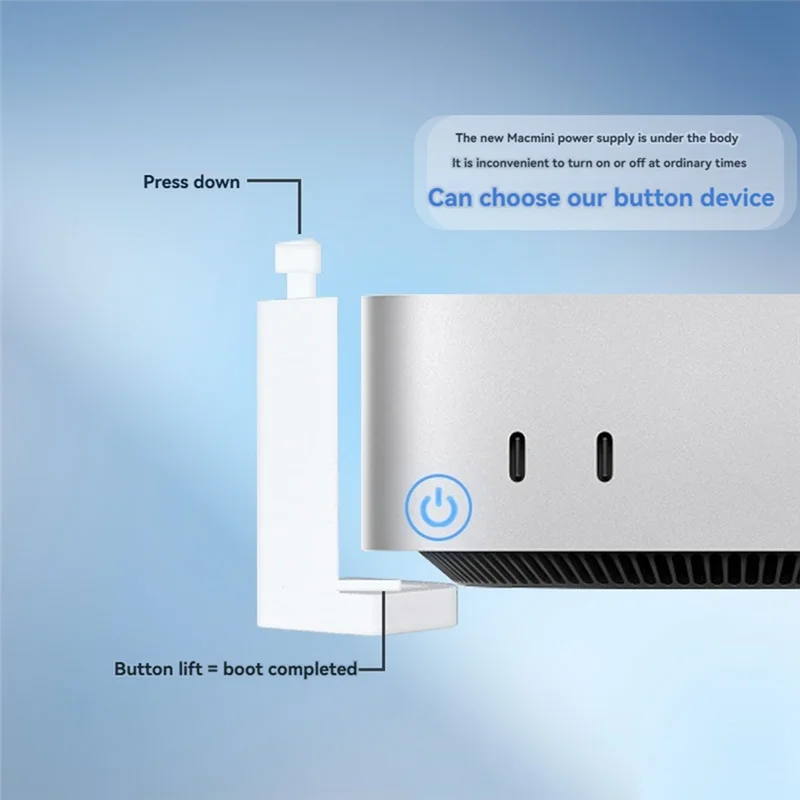 New!!Power Button For Mac Mini M4 Top Switch Push Switch Extender For Mac Mini M4 Computer Accessories
