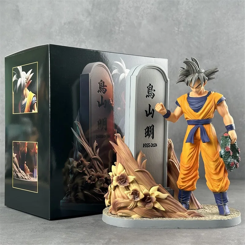 

Dragon Ball Goku Super Saiyan Memorial Figure PVC Anime Collectible Model Stele by Toriyama Akira for Gifts And Hobbies