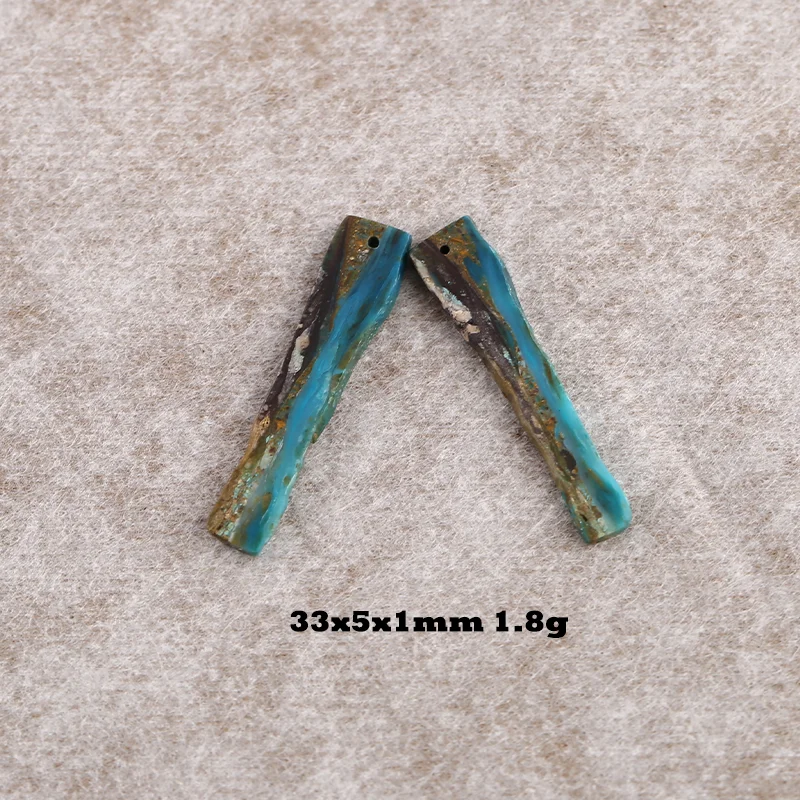 B&F Handmade Nugget Blue Opal Pendants Beads, Genuine Natural stones beads, Unique Stones for jewelry & DIY Earring Beads