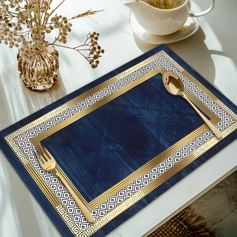 1pcs or 6pcs Modern Geometric Placemats - Heat-Resistant Table Protectors Suitable for Dining & Coffee Tables
