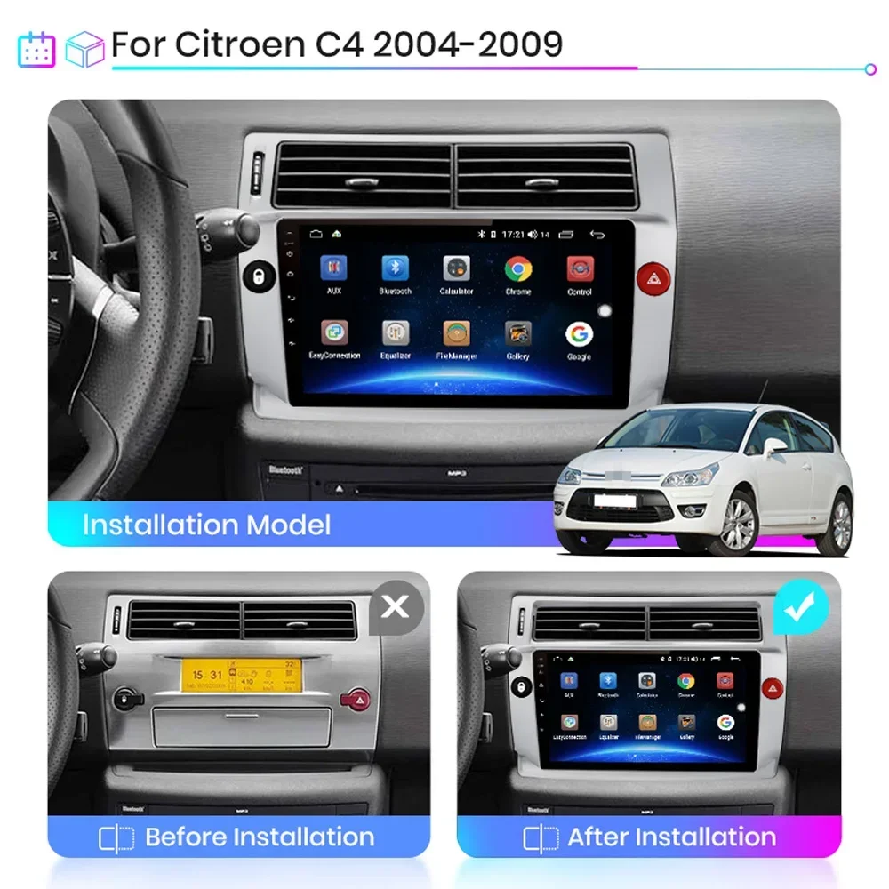 Car Stereo Radio for Citroen C4 C-Triomphe C-Quatre 2004-2009 9