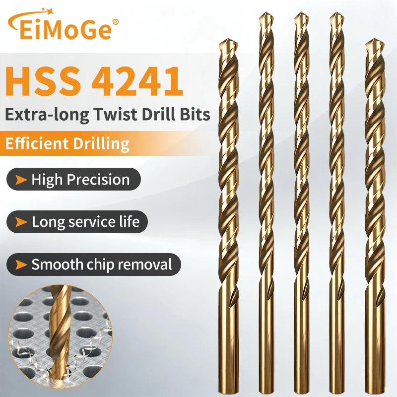 eimoge-tap-1-個-hss-4241-コバルトエクストラロングドリルビット-250mm-長さ-d111-d200mm-ステンレス鋼用