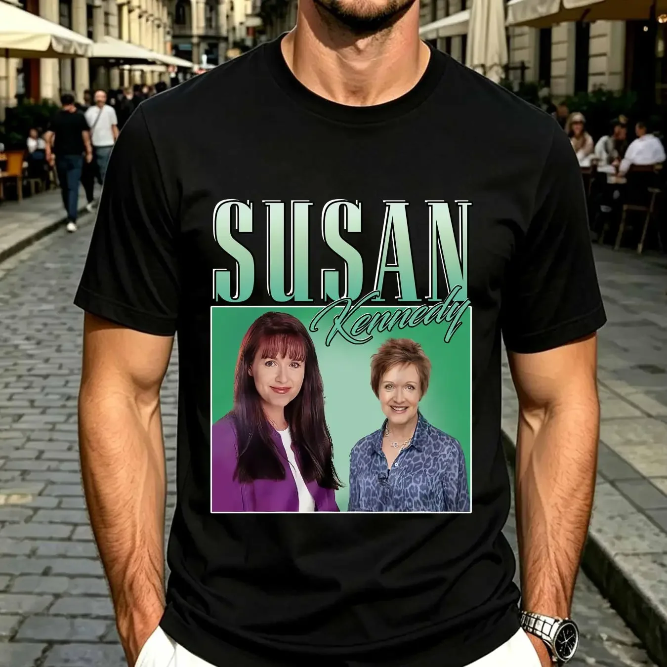 washed T Shirt Susan Kennedy Appreciation Homage Throwback Stag Hen Do Funny long sleeves vintage Washed Breathable Slightly
