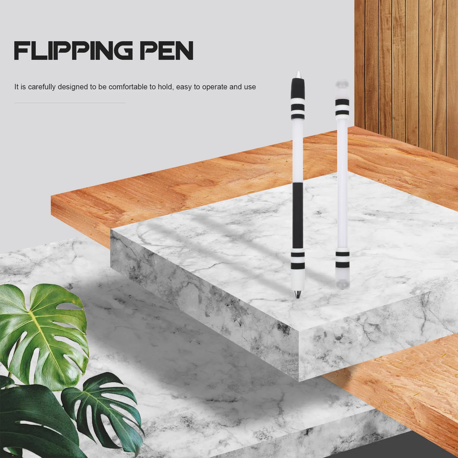 2Pcs Professional Flying Pen Portable Rotating Pen Students Relieve Stress Relaxing Fingers Flipping Pens Funny