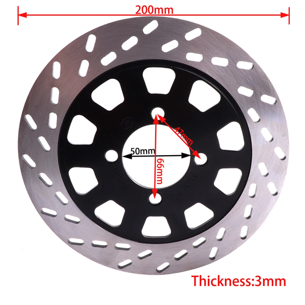ATV 200mm Brake Disc Rotor For 50cc/70cc/90cc/110cc/125cc/250cc GY6 Scooters Dirt Pit Bike Motorcycles ATVs All-Terrain Vehicles