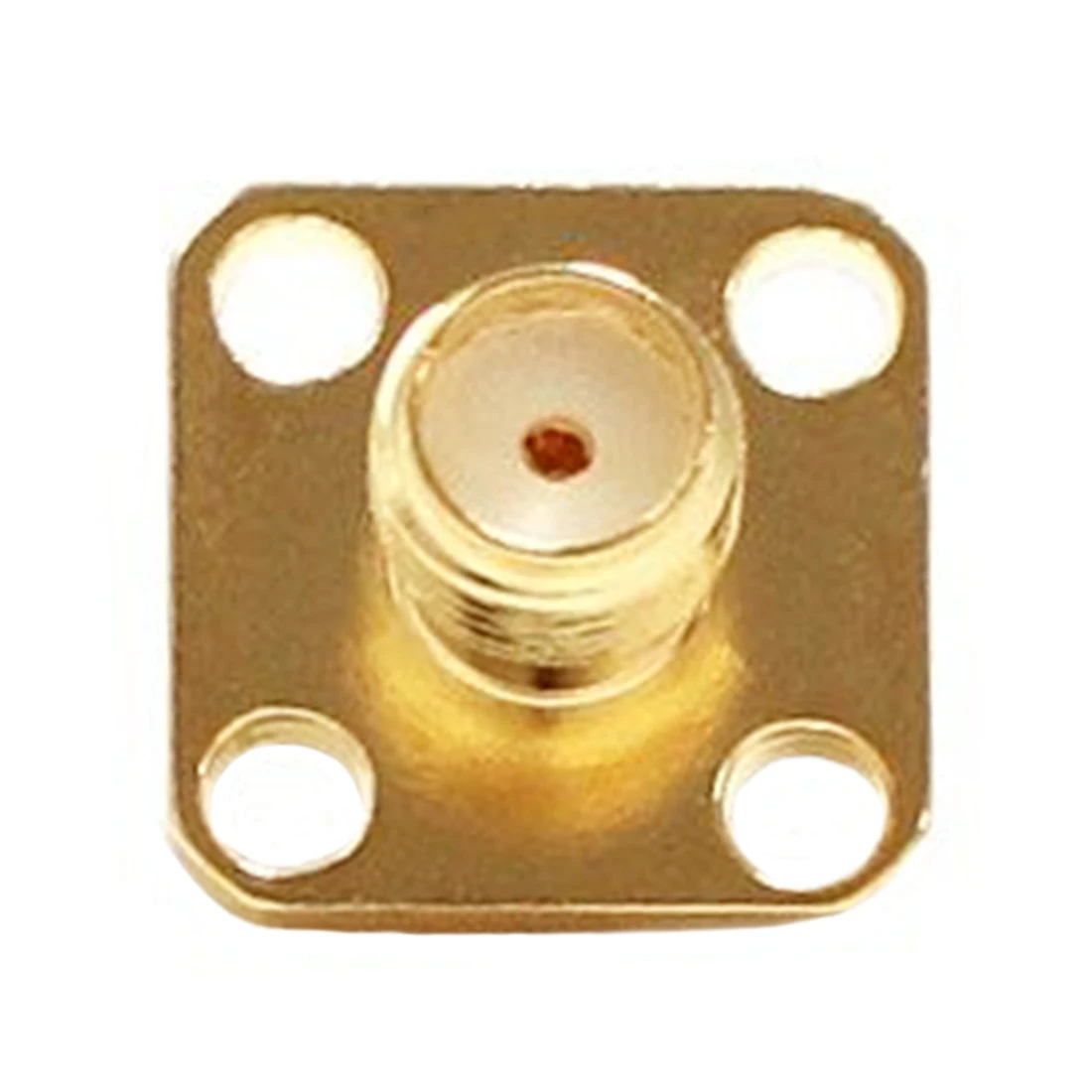 1pc SMA  Female Jack  RF Coax Connector  4-Hole Flange Solder Post Straight Goldplated New Wholesale