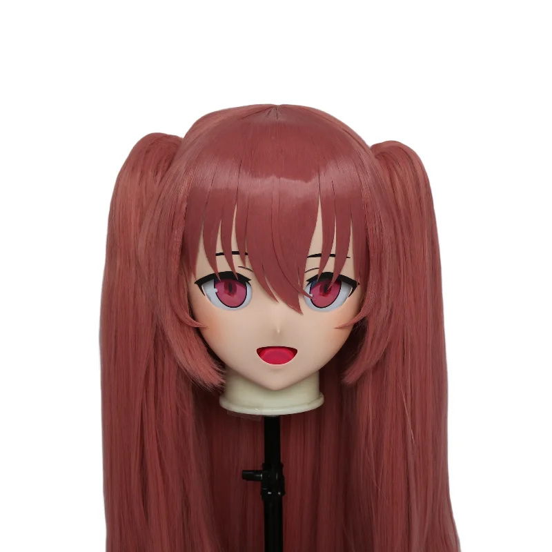 

(B55) Индивидуальная маска на всю голову, спасательная маска Play Coser Crossdressing с задней крышкой, силиконовая маска аниме Mitake Ran Kigurumi, косплей