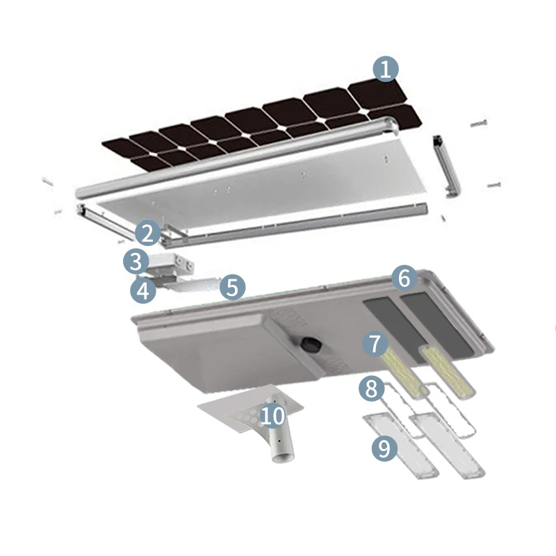 LED 30W solar powered system durable waterproof road light countryside driveway rural area solar street lamp