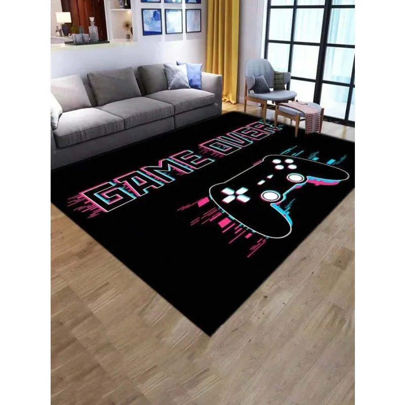 Gaming Handle Gaming Room Decoration Non-slip and Dirt Resistant Floor Mat 3D Game Console Carpet Cool Guest Hall Carpet