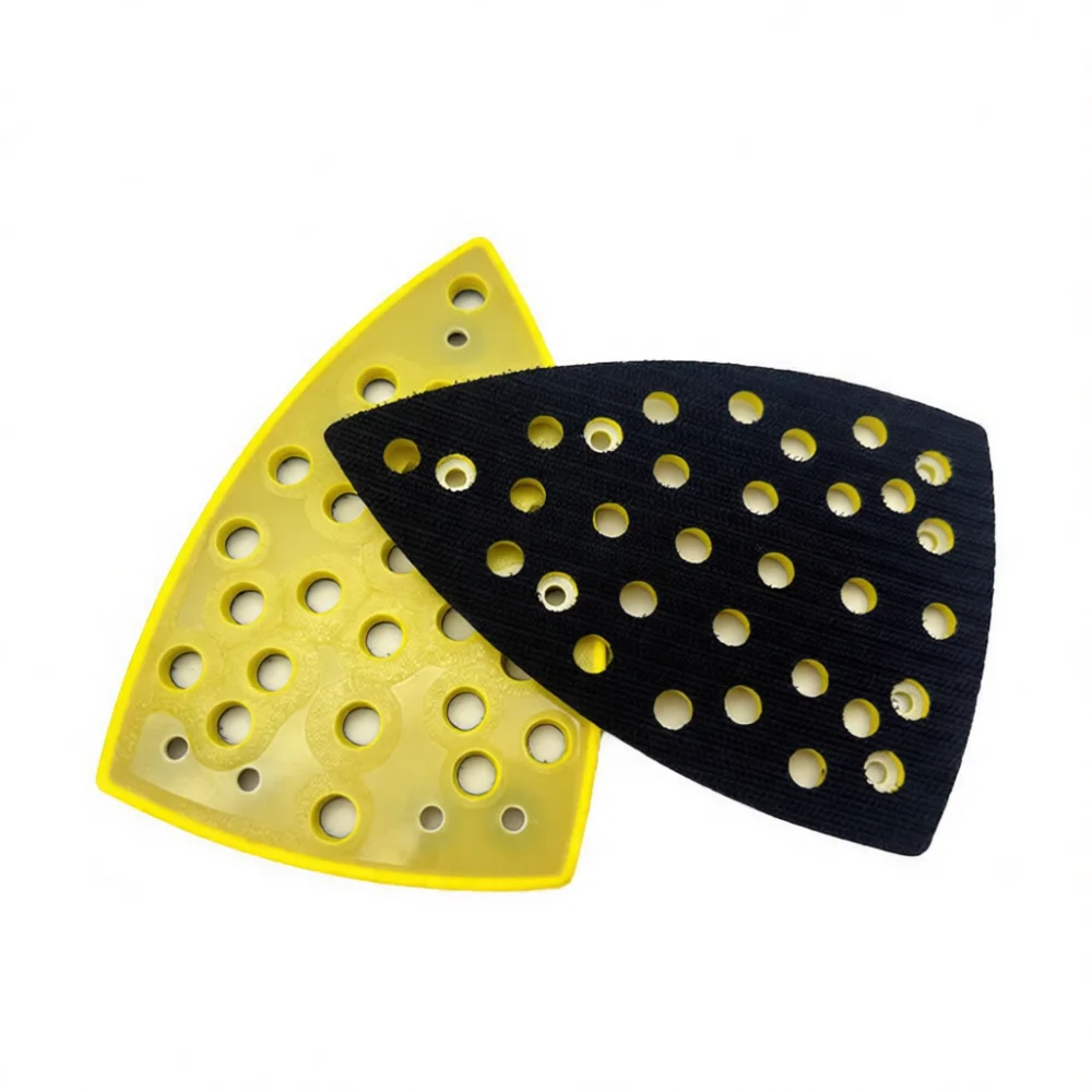 Triangular Hook And Loop Sanding Plate 100x148mm 32 Vacuum Hole Replacement Base For Pneumatic Sander Woodworking Accessory
