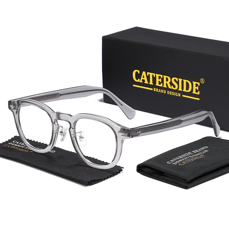 CATERSIDE Neue Einfache Tr-90 Brillengestelle für Herren, Runde Hochwertige Damen-Brillen für Tägliches Lesen und Dekorative Zwecke – Detail 8