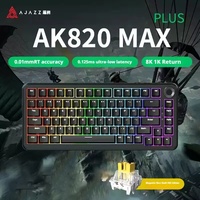 Ajazz Ak820 Max Ultra Wireless Mechanical Keyboard Magnetic Axis Bing Wang Axis Side Engraving Game E-Sport Three-Mode Bluetooth