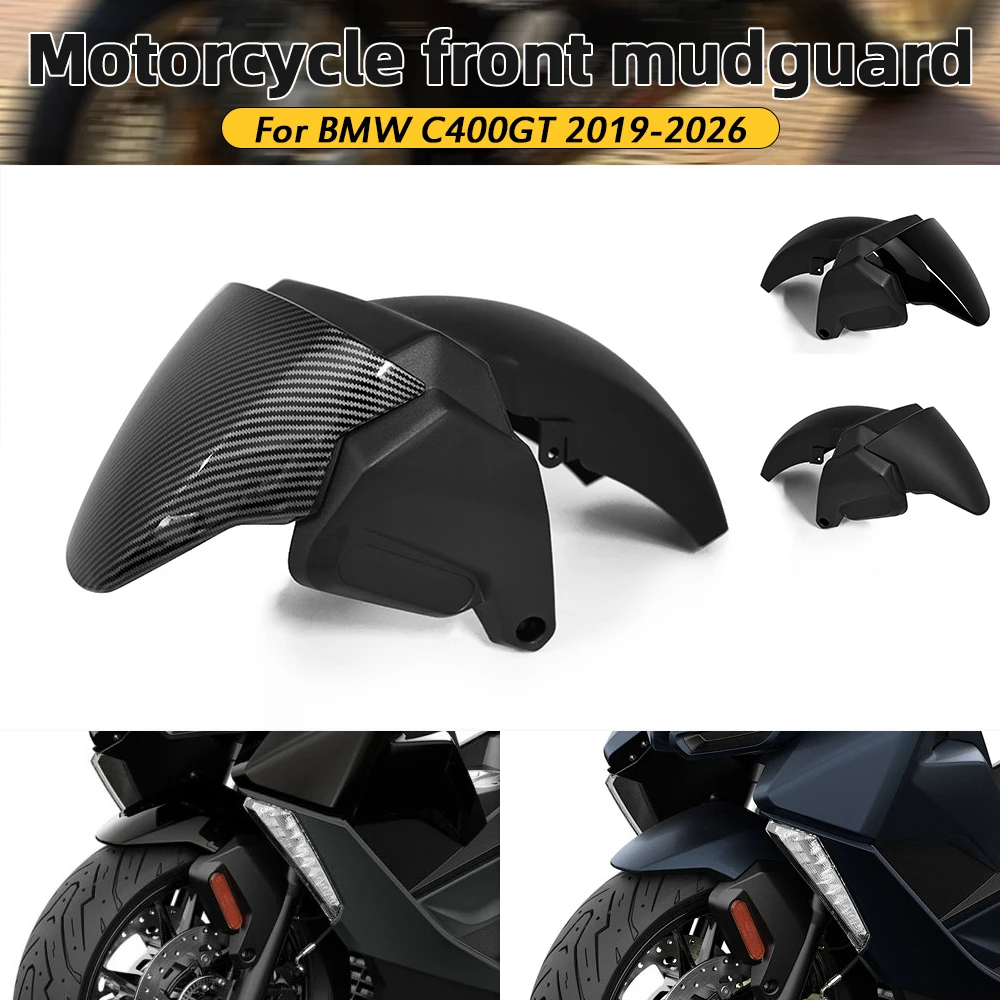 FOR BMW C400GT 2019-2026 Motorcycle Mudguard Front Fender Lengthen Mudflap Splash Guard Cover 2020 2021 2022 2023 2024 2025