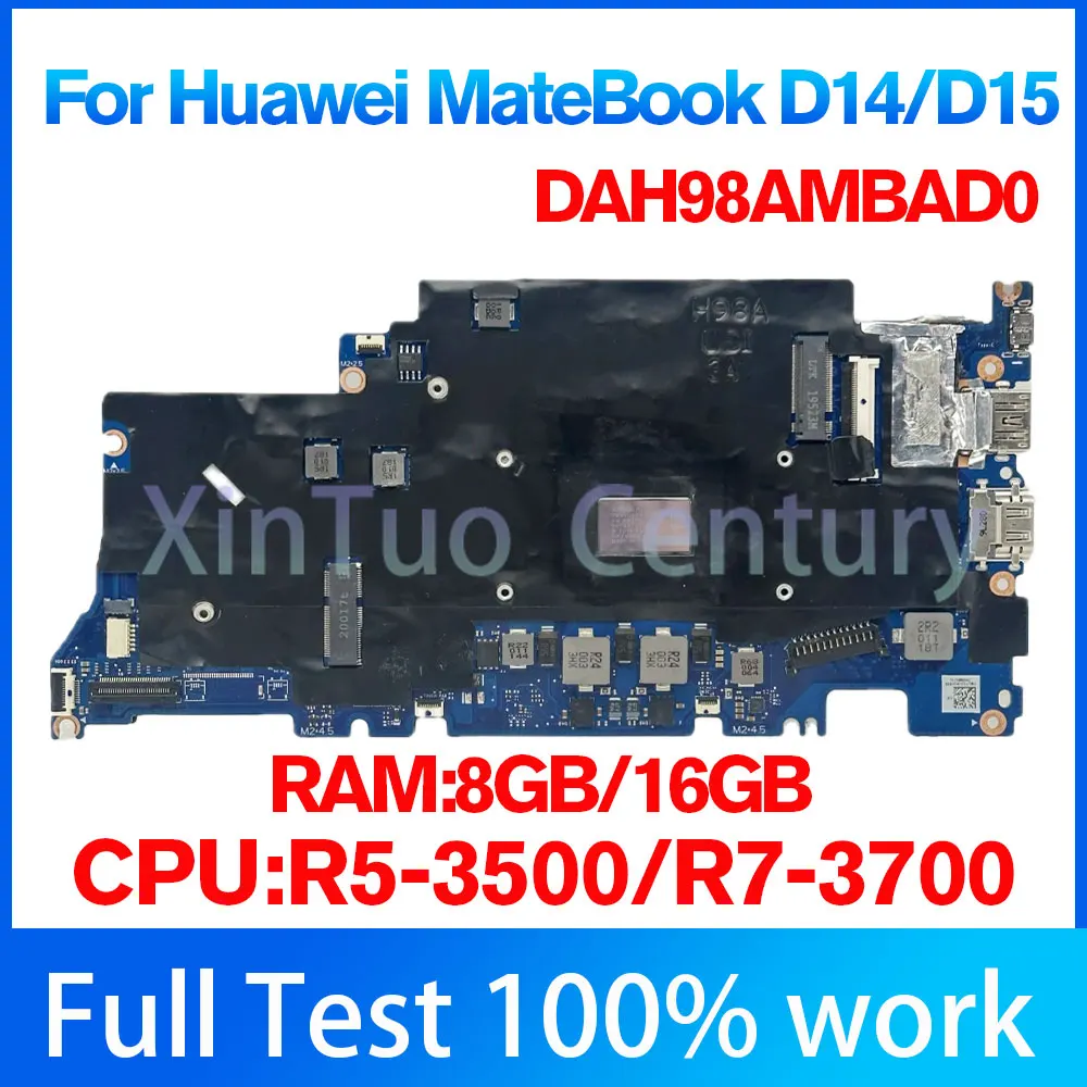 DAH98AMBAD0 For Huawei NBL-WAQ9HNR H98A BOHK-WAX9X MateBook D14 D15 Laptop Motherboard With R5-3500 R7-3700 CPU 8GB/16GB-RAM