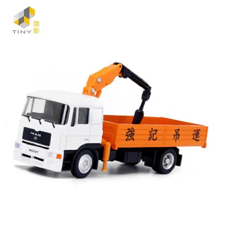 Tiny 1:64 Qiangji Crane Lorry Truck Includes Accessories Alloy Simulation Model Car