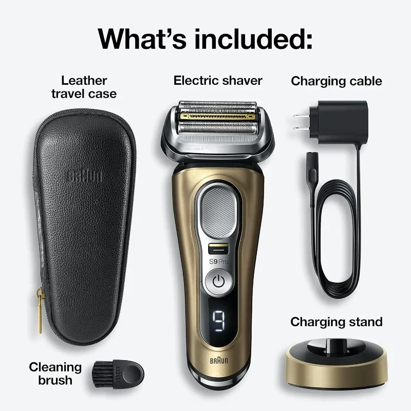 Braun Series 9 Pro 9419s Electric Shaver for Men, Holiday Gifts for Men, Wet & Dry Shave