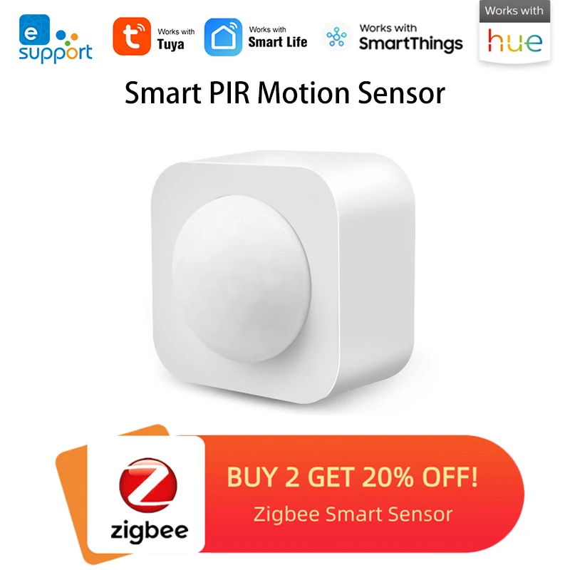 

Zigbee 3.0 PIR Motion Sensor, Infrared Human Body Detector, Smart Control Via eWeLink Zigbee Bridge Work With Alexa Google Home