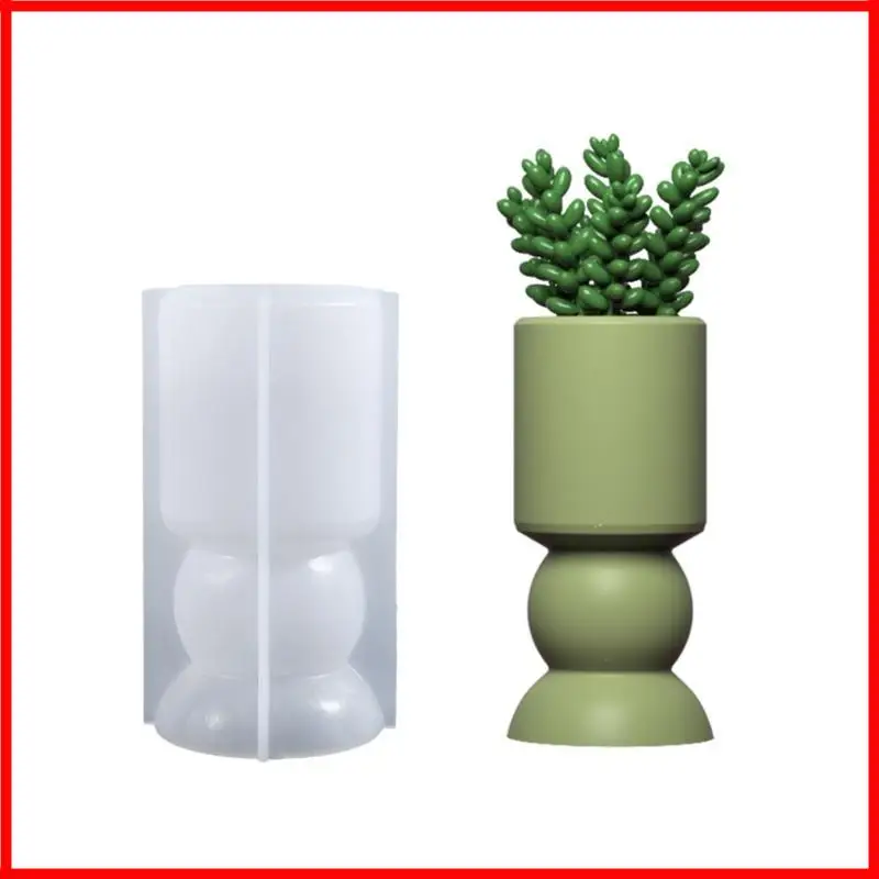 3XUA Resin Epoxy Molds Round Holder Molds Silicone Texture for Candle
