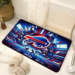 1PC NFL Floor Mat Doormats Home Carpet Foot Mat Bathroom Absorbent Mats Anti-Slip Mats Home Decor Supplies Carpets Home Kitchen