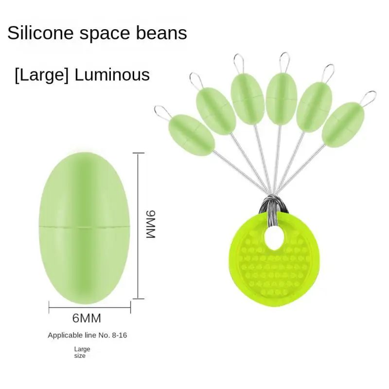1~8PCS M L Big Line Stop Space Beans Fishing Tackle Sea Carp Fly Fishing Bait Tool Float Catfish Round Float Stopper
