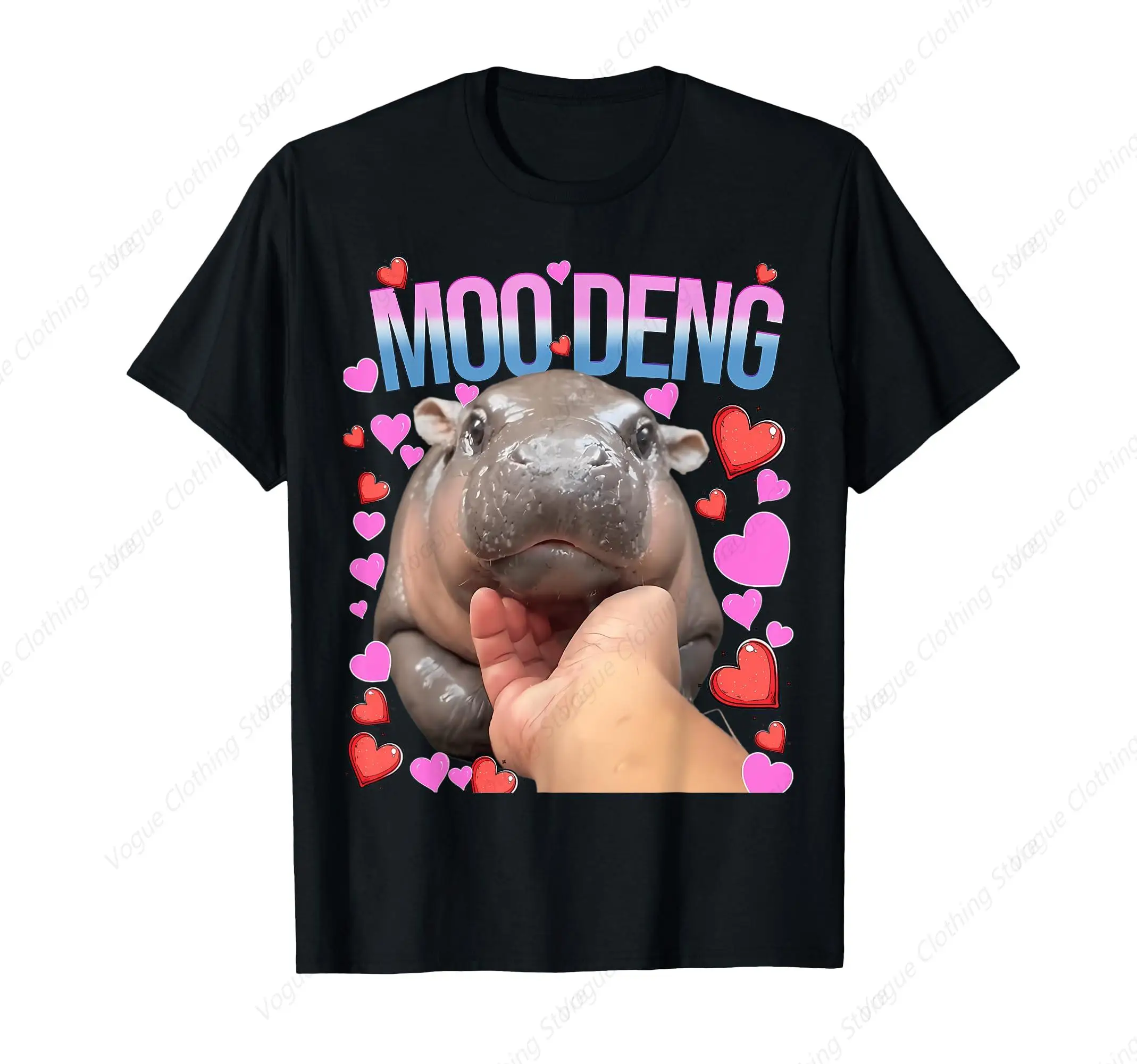 The Famous Moo-deng Pygmy Baby Hippo Moo Deng	Cute Moodeng T-Shirt