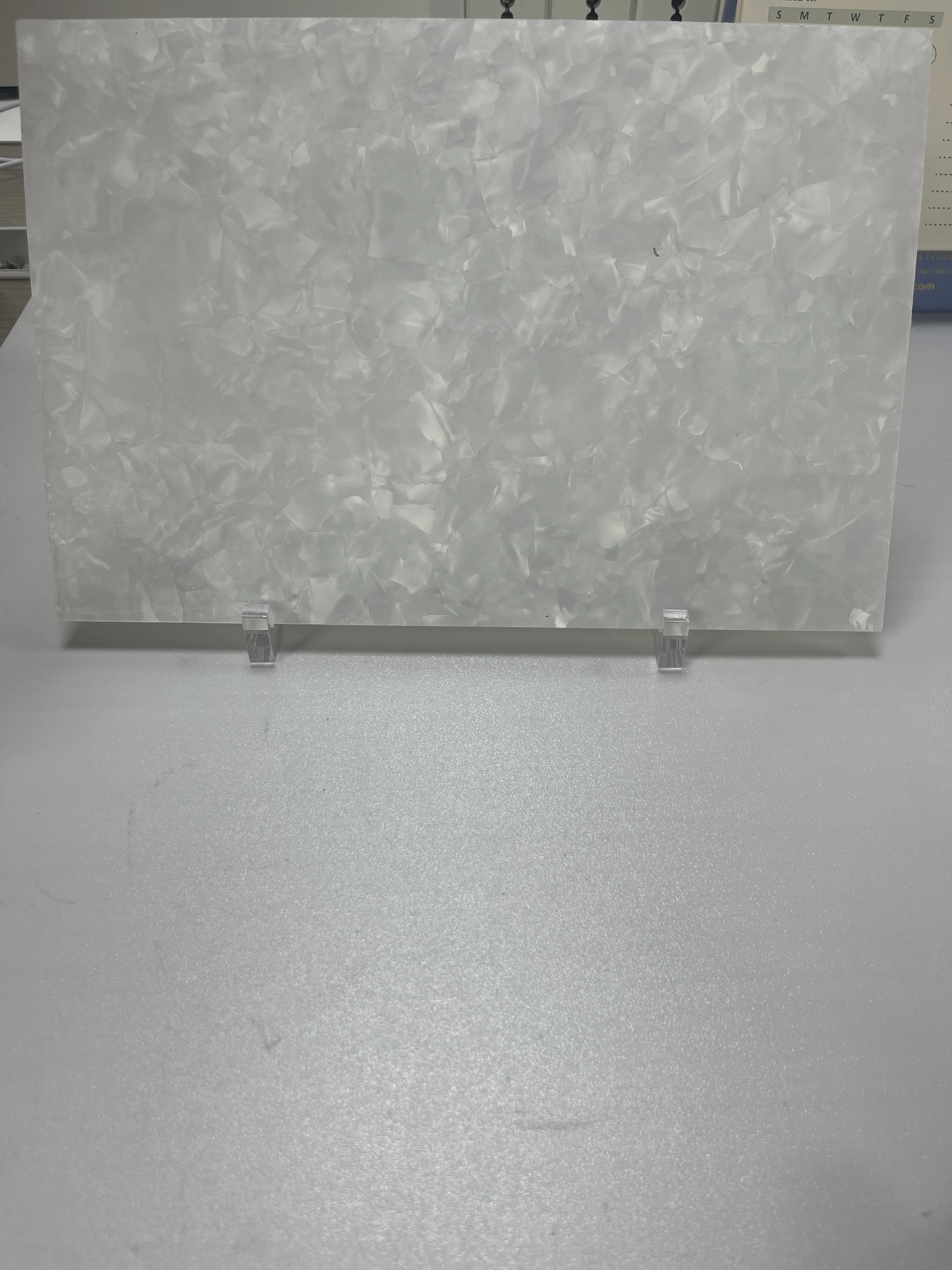 White Pearl color laminated acrylic sheet  3mm thick 200*300mm  for Making Acrylic Jewelry  handmade Crafts table mat coaster