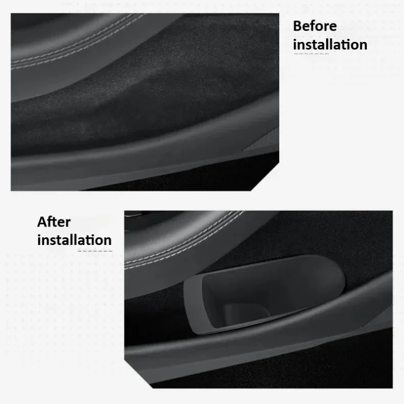 Für Tesla Model Y/YL Juniper 2026 Auto-Türabfalleimer TPE Türseiten-Aufbewahrungsorganizer Handschuhfach Model 3 Highland Auto-Zubehör – Detail 4