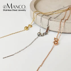 EManco Adjustable Gold Color Stainless Steel Chain Bracelets for Women Wholesale Stainless Steel Jewelry Women Bracelets