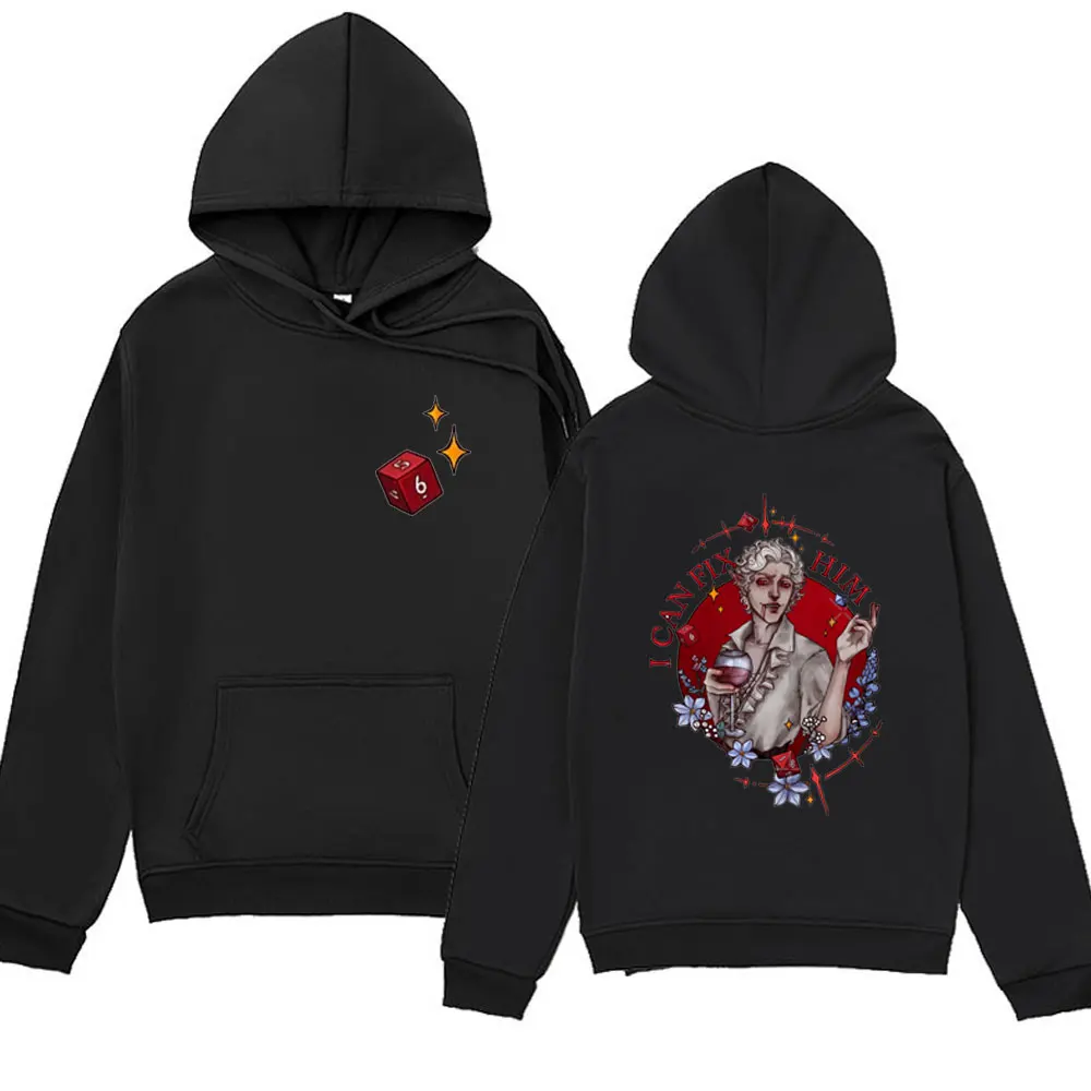 

Limited Astarion Baldurs Gate 3 Vintage Print Hoodie Men's Fashion Casual High Quality Fleece Pullover Oversized Sweatshirt Male