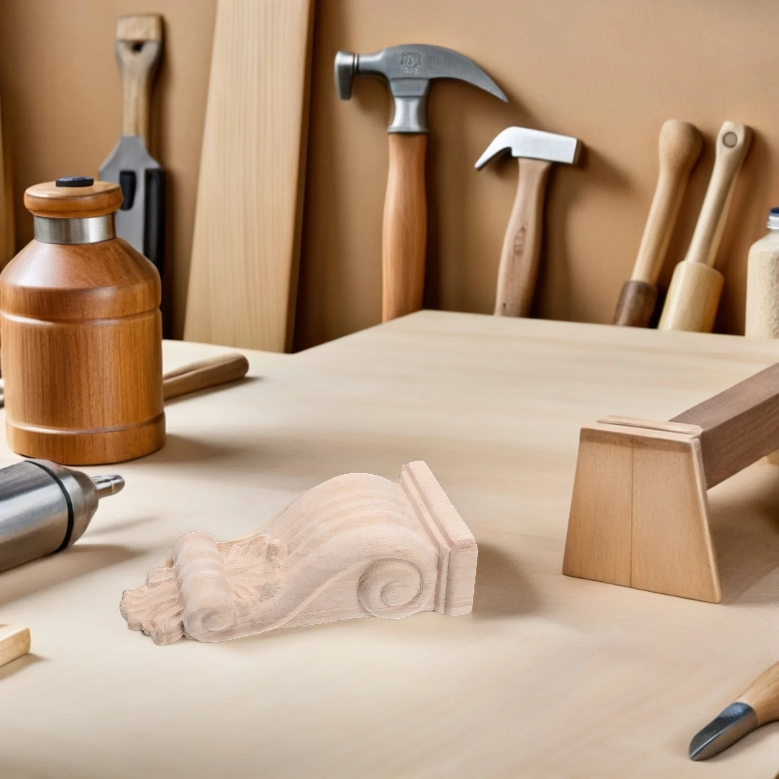 

Hand Carved Wood Corbel Rustic Wooden Corbel Doorway Farmhouse Shelf Support European Style Unfinished Furniture Applique Onlay