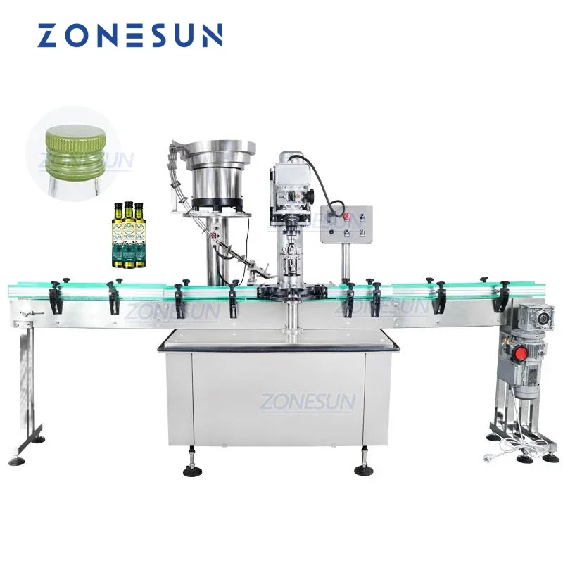 ZONESUN ZS-XG440C Automatic Wine Bottle Ropp Metal Lock Aluminum Cap Crimping Capping Machine