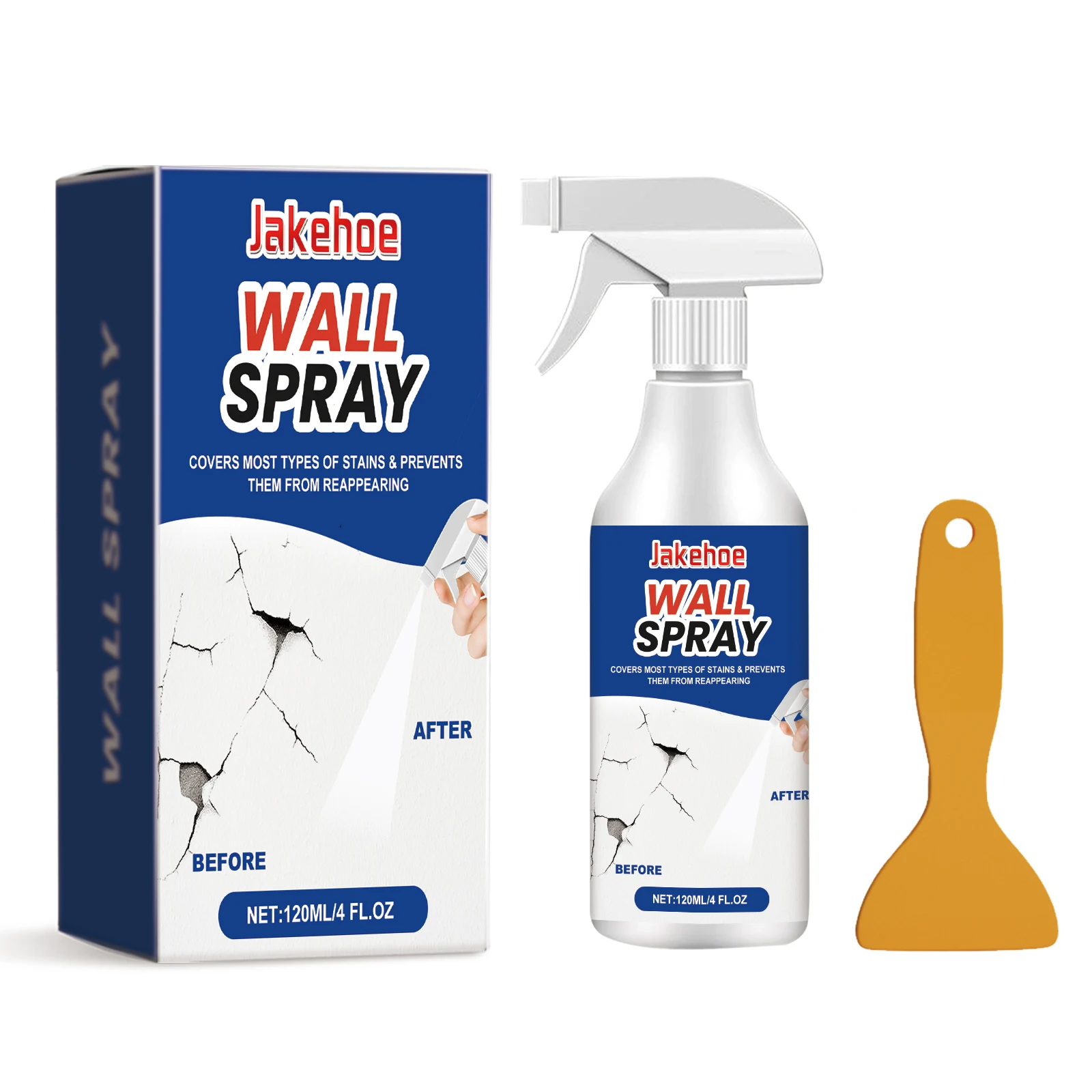 Wall Spray Paint Stain Covering Mildew Resistant Renovation Coating Moisture Proof for Peeling Wall Surface Cleaning & Refinishing