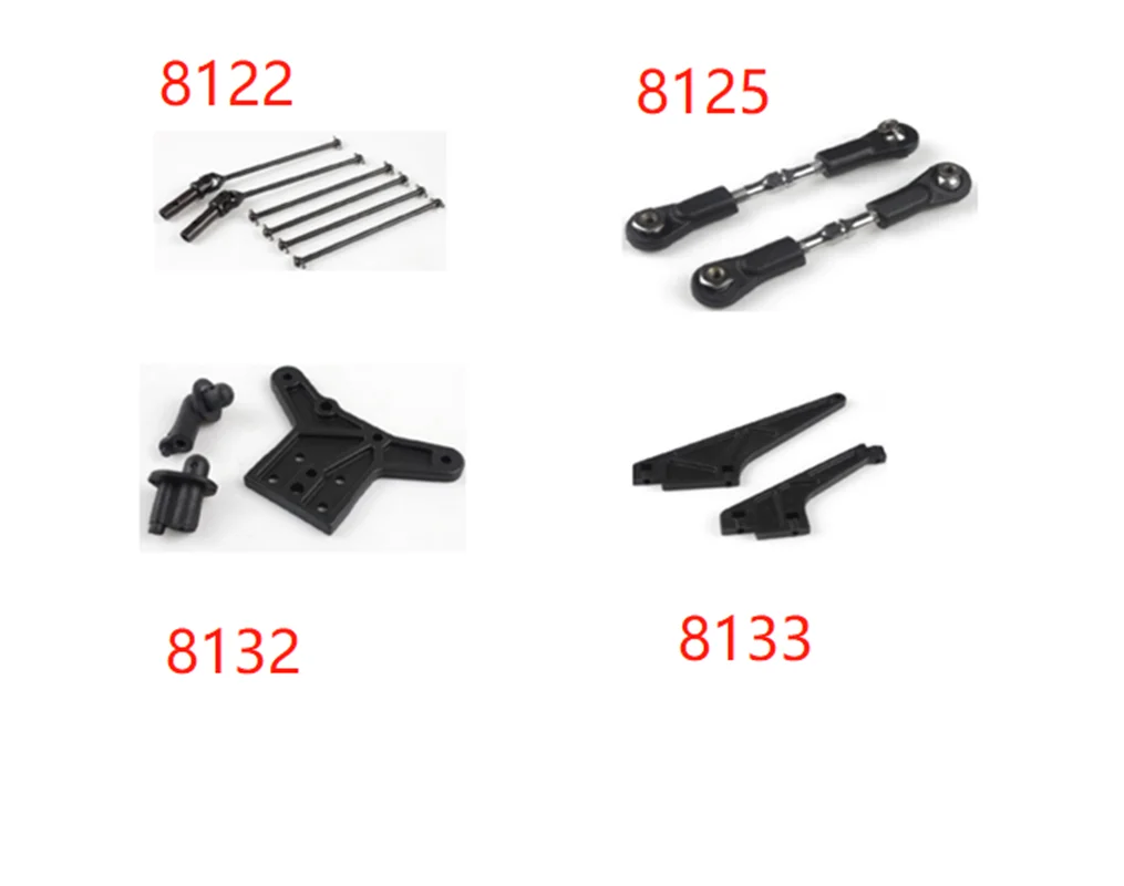 

Rc Car Accessories 1/8 ZD Racing Parts 8122 Drive Shaft 8125 Steering Rods 8132 Front Top Plate 8133 Front Snd Rear Dupport Tods