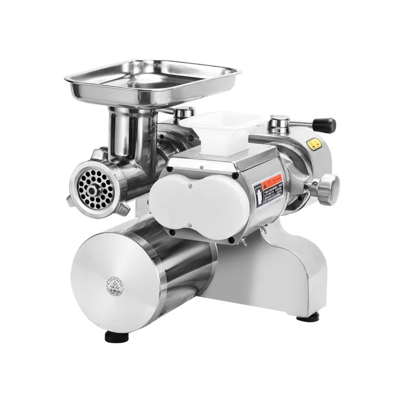 Meat grinder, stainless steel dual-purpose multi-function automatic desktop strong slicing enema machine