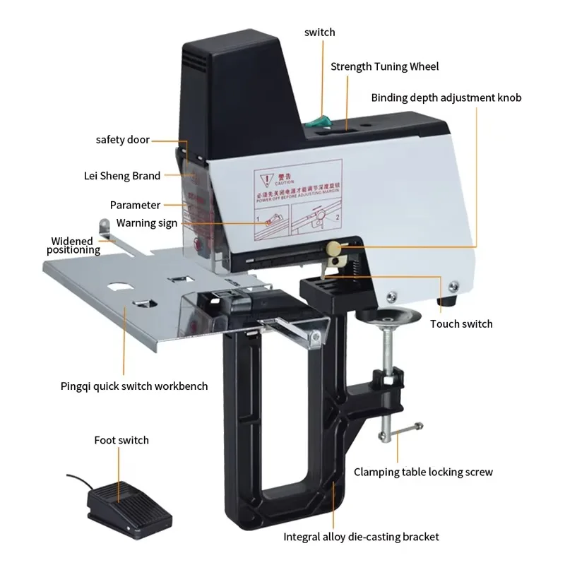 Electric Book Stapler Folding Machine Booklet Maker Machine Electrical Stapler Machine