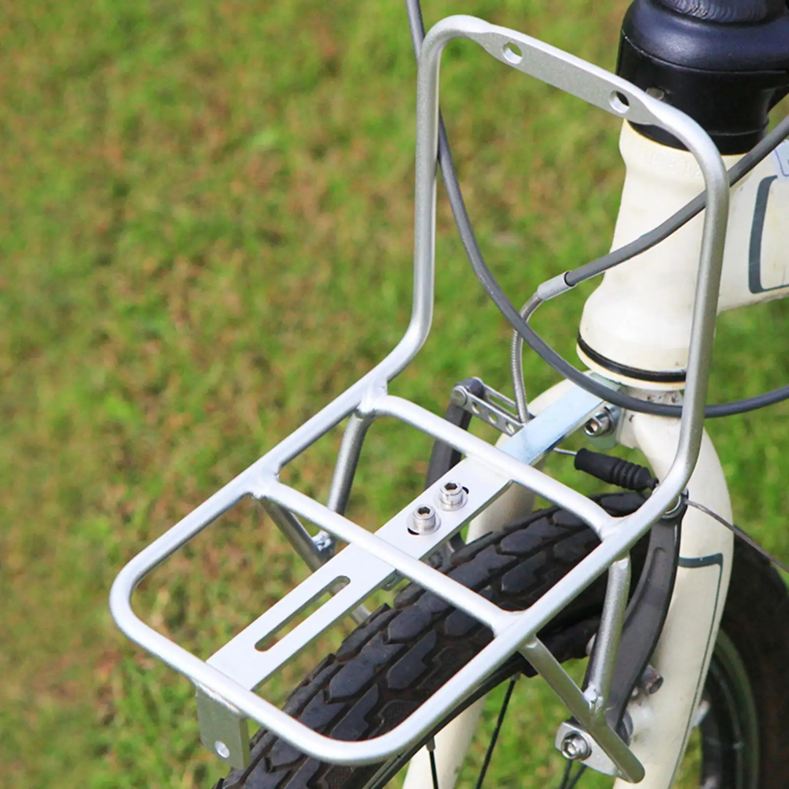 Bike Front Rack Aluminum Alloy Carrier Heavy Duty Bike Cargo Rack For Touring Cycling Commuting Shopping Travel Camping