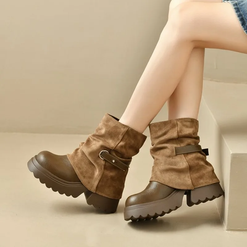 Women's  Pile Booties Pants Tube Boots  Boots Spring Autumn New Women's fashion boots