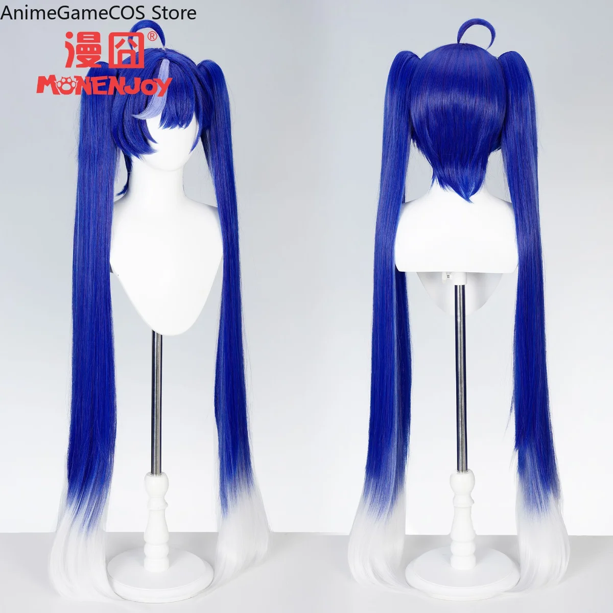 Anime Neverness To Everness Nitsa Cosplay Wig Special Blue White Gradient Hair Comic Con Props Role Play Gift Women Party view 3