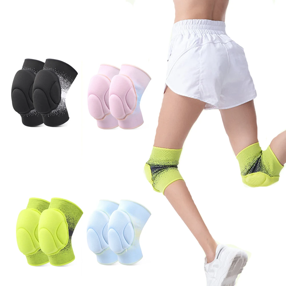 1Pair Men Women Protective Knee Pads,Anti-Slip Padded Sponge Knee Brace Knee Support for Football Volleyball Skating Sports