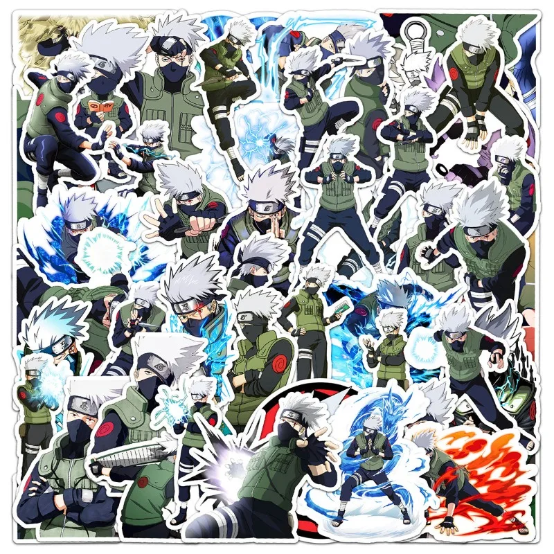 

50Pcs Naruto Colorful Graffiti Stickers Sasuke Anime Figure Skateboard Laptop Luggage Phone Guitar Waterproof Decoration Sticker