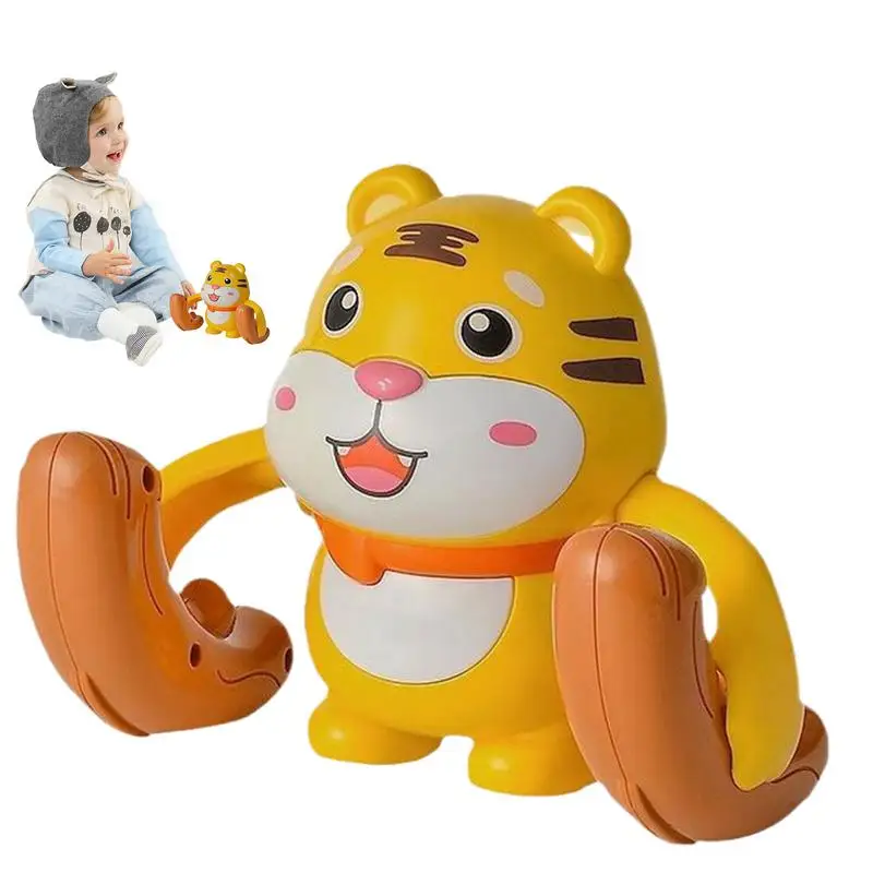 Moving Animal Toys For Kids Musical Tiger Light Up Toys Funny Movable Toy Cartoon Animal Toys For Enhances Hand-Eye Coordination