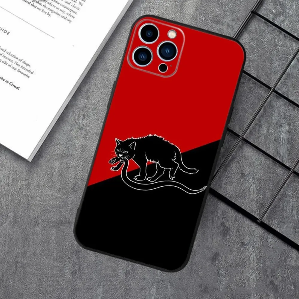 Anarchy Symbol Phone Case For iPhone 16,15,14,13,12,11,XS,XR,X,8,7,Pro,Max,Plus,mini Silicone Black Cover
