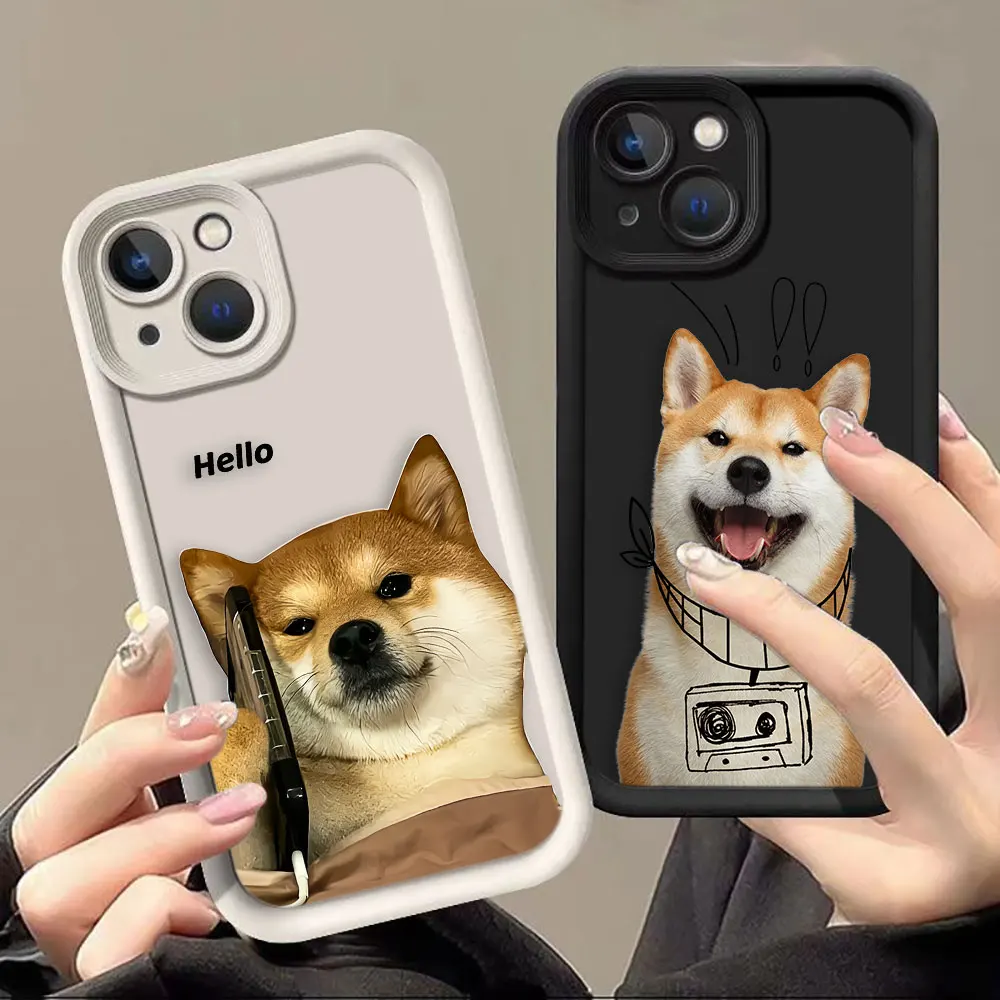 Funny Puppy Dog Phone Case For VIVO Y15S Y19 Y20 Y21 Y22 Y27 Y28 Y50 Y51 Y72 Y76 Y77 Y78 Y81 Y91 Y93 Y100 Case Cover Funda Shell