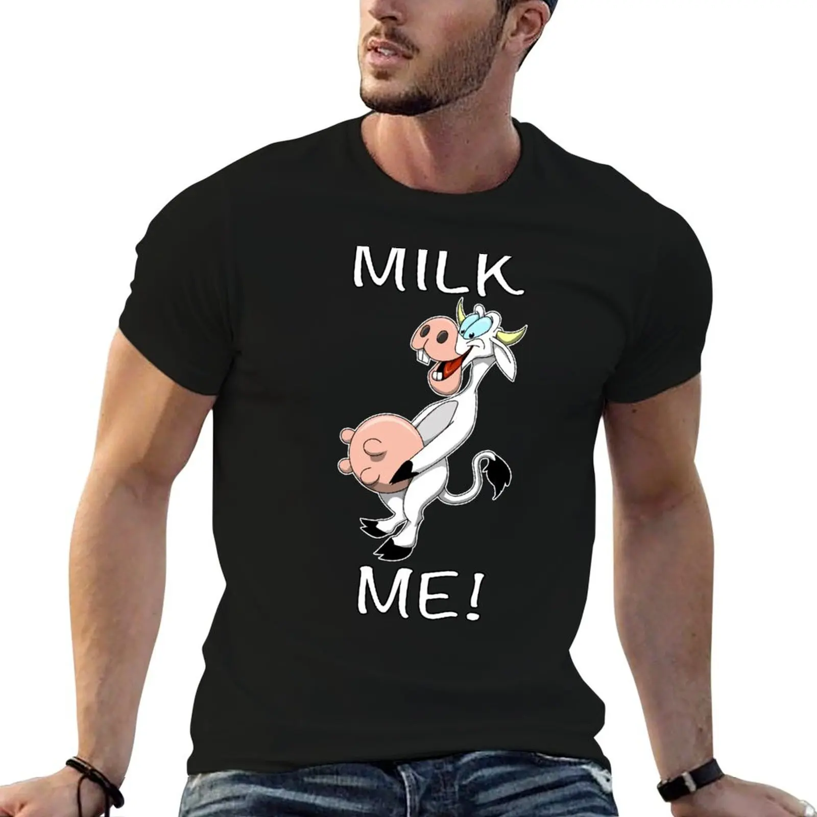 

Milk Me! T-Shirt man t shirt cotton high quality t shirts for man slim fit T-Shirt