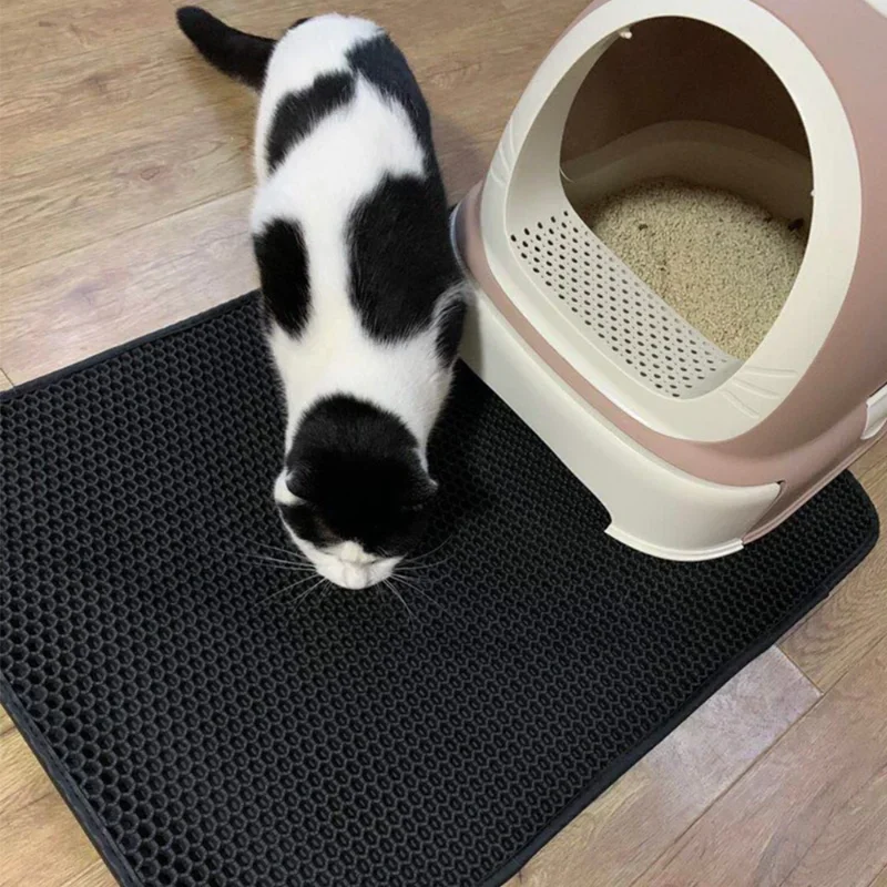 Cat Litter Mat EVA Double Layer Pet Cat Litter Trapper Mats Waterproof Non-slip Pet Katten Cat Litter Trapping Mat Cushion