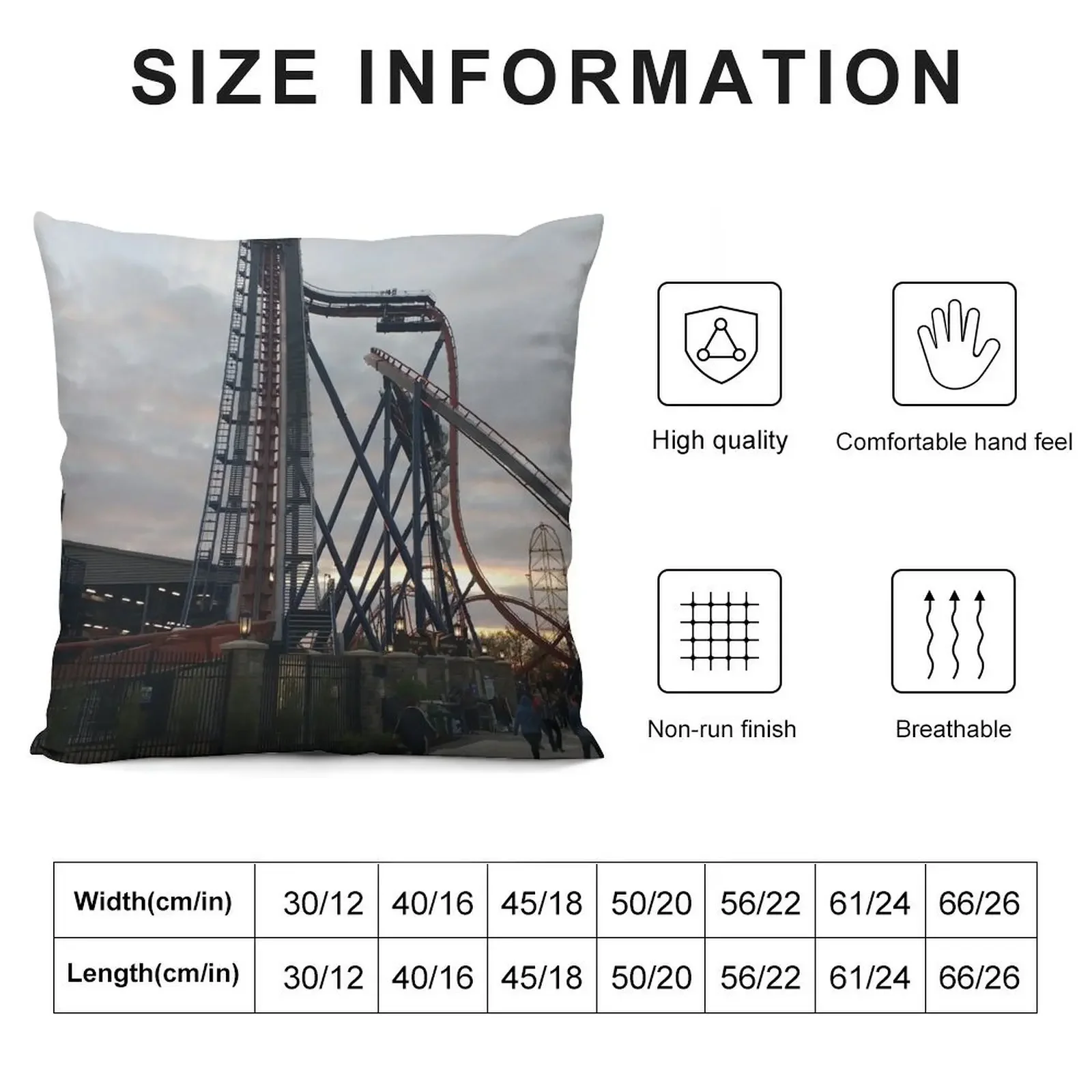 Valravn Roller Coaster Cedar Point Throw Pillow Custom Cushion Photo Decorative Cover For Living Room Christmas Covers pillow