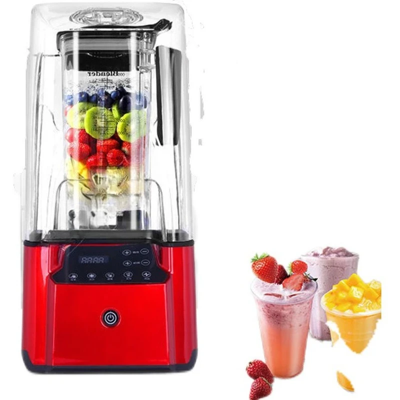 Sound insulation, smoothie machine, milk tea shop, with cover, automatic cooking machine for broken shaved ice