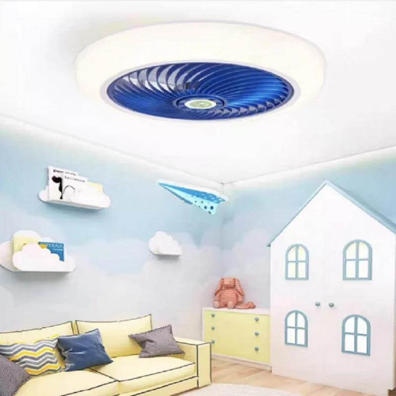 

Smart remote control color ceiling fan lamp invisible blade retractable silent [Multiple offers]