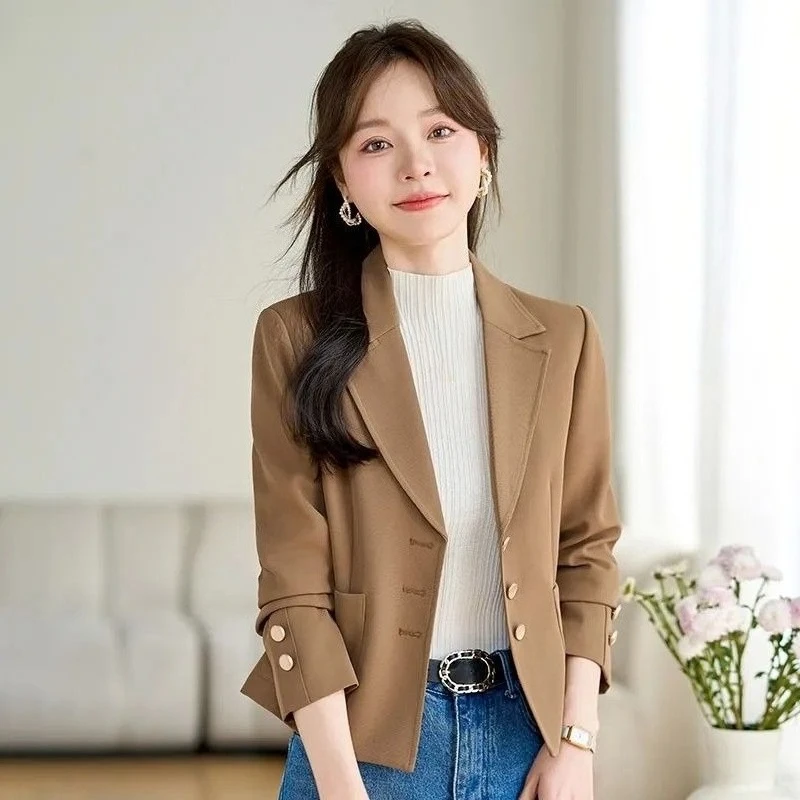 Damesmode kort pak lente/herfst nieuwe collectie stijlvolle casual jas chique kantoorkleding